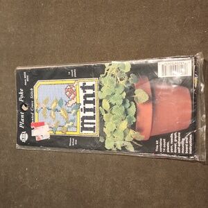nwt vintage 90s Plant Poke MINT counted cross stitch herb garden marker new